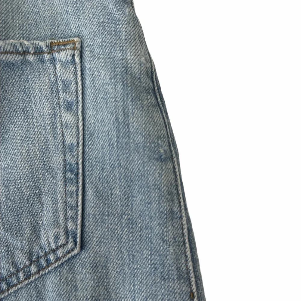 Frame Le Mini Ryde Wash Distressed Denim Skirt - Picture 9 of 15